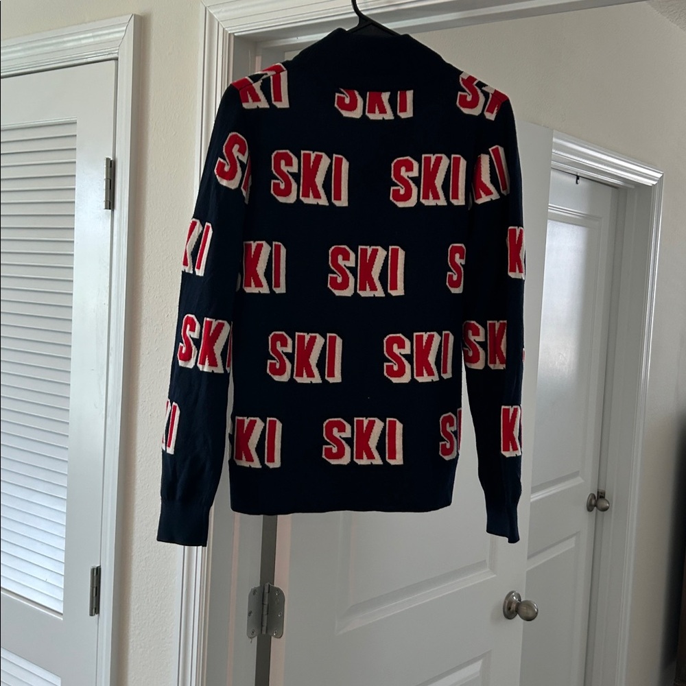Perfect Moment Navy and Red 3D 'SKI' Sweater - Picture 3 of 5